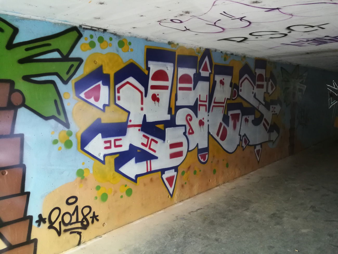 Graffiti Wall in Graz - Photo by Cals1 - Cals, Palmen, aus (2018)