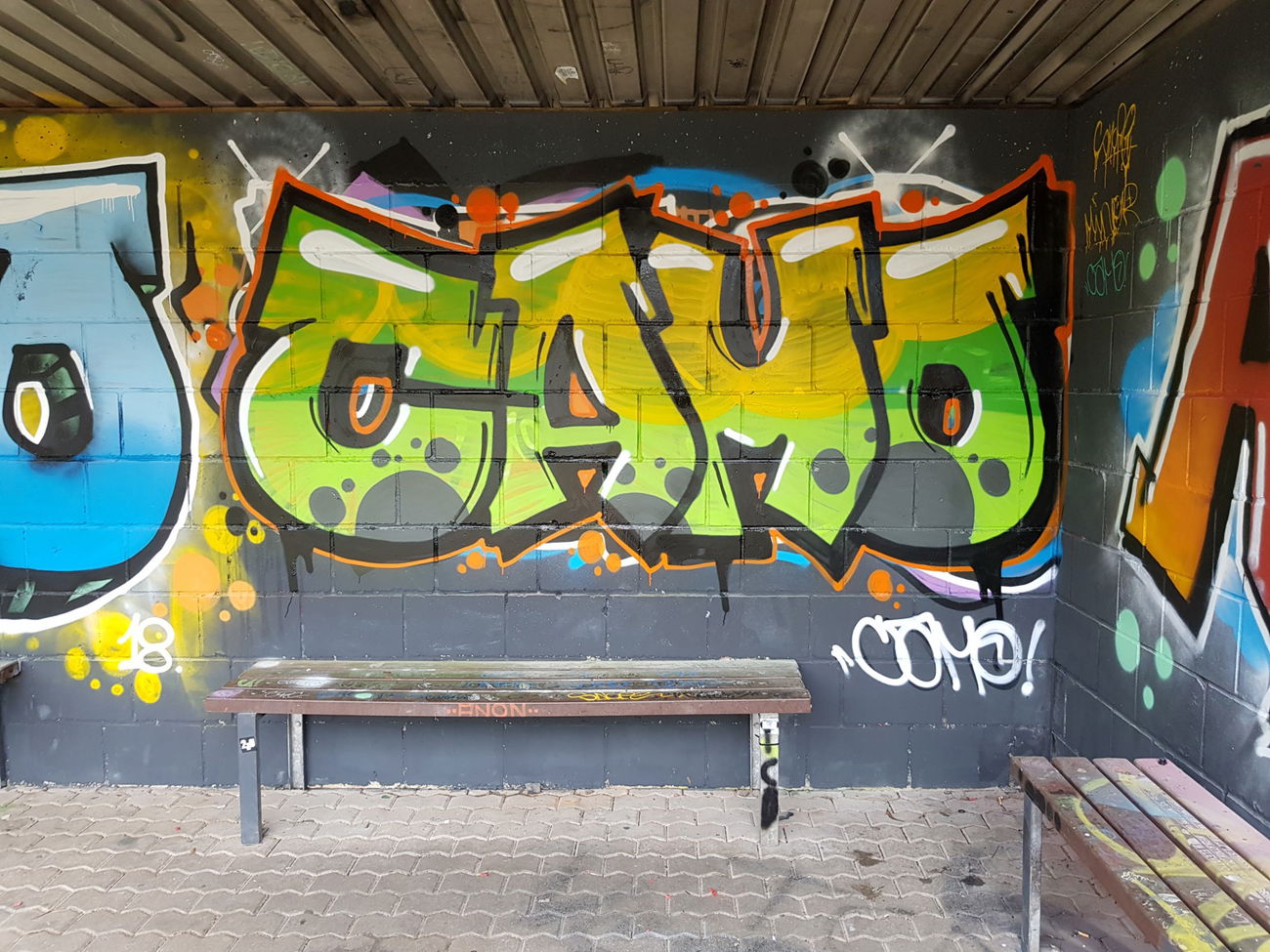 Graffiti Wall - Photo by Camo - Camo, Amok, Crew