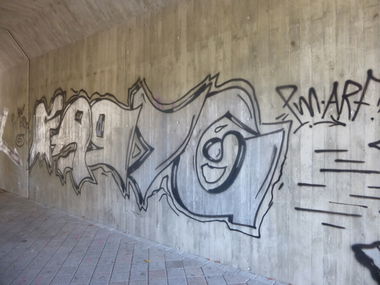 Graffiti Bombing in Magdeburg - Photo by Candyflip - faryg, gyraf, pm