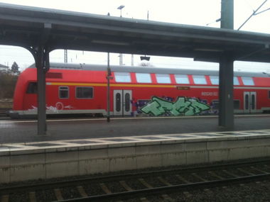 Graffiti Train in Magdeburg - Photo by Candyflip - tp, fka
