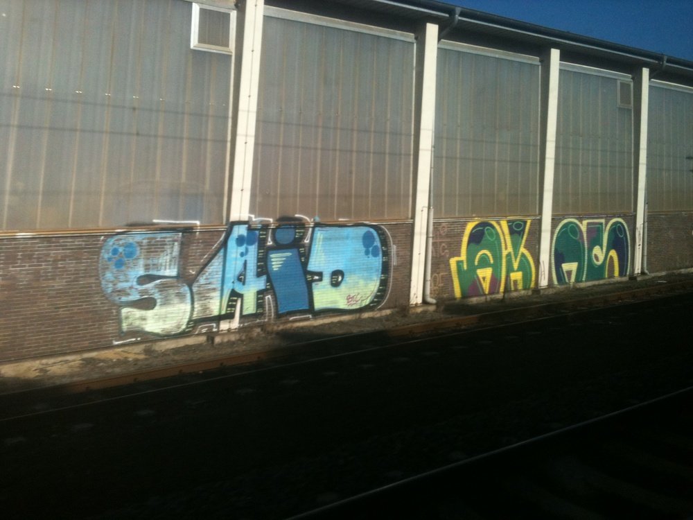 Graffiti Bombing in Brunswick - Photo by Candyflip - said, ains, btc