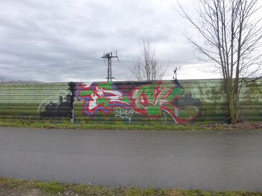 Graffiti Bombing in Cremlingen - Photo by Candyflip - isok, braunschweig