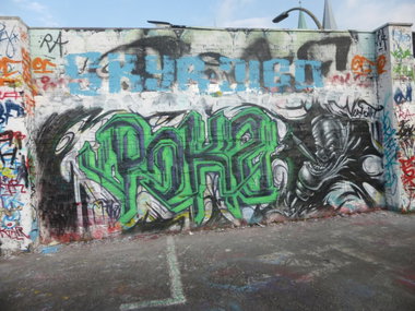 Graffiti Wall in Brunswick - Photo by Candyflip - pokz, monk, braunschweig