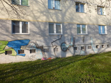 Graffiti Bombing in Magdeburg - Photo by Candyflip - fcm, magdeburg, 1fcm