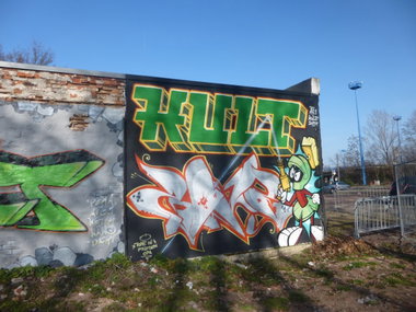 Graffiti Wall in Magdeburg - Photo by Candyflip - kult, ate1, sone