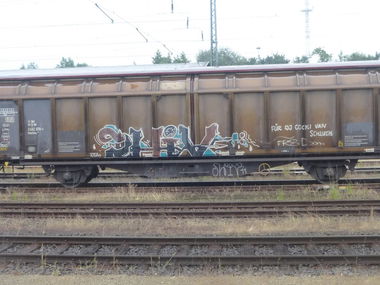 Graffiti Train in Brunswick - Photo by Candyflip - shiv, dta