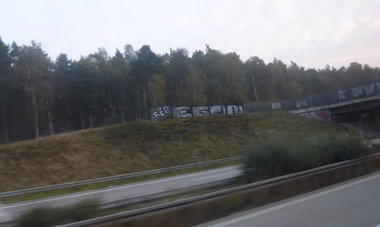 Graffiti Bombing - Photo by Candyflip - egon, rip, a2