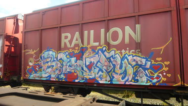 Graffiti Train in Braunschweig - Photo by Candyflip - baby, braunschweig (2013)