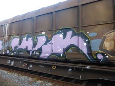 Graffiti Train in Magdeburg - Photo by Candyflip - magdeburg