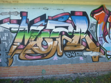 Graffiti Wall in Magdeburg - Photo by Candyflip - mozr, süd