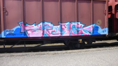 Graffiti Train in Braunschweig - Photo by Candyflip - zeug, braunschweig (2015)