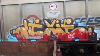 Graffiti Train in Braunschweig - Photo by Candyflip - ntxie, braunschweig