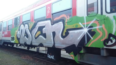 Graffiti Train - Photo by Candyflip - dq, doqs, trasher (2015)
