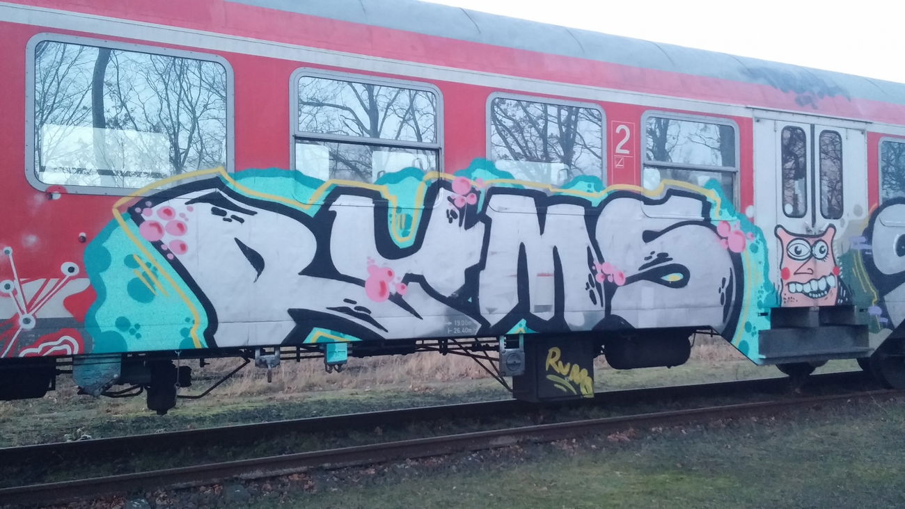 Graffiti Train - Photo by Candyflip - rums, trasher, braunschweig (2015)