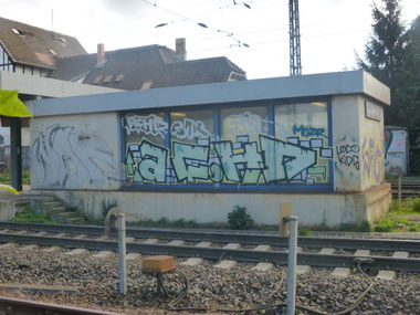 Graffiti Bombing in Magdeburg - Photo by Candyflip - achd, süd, s1k