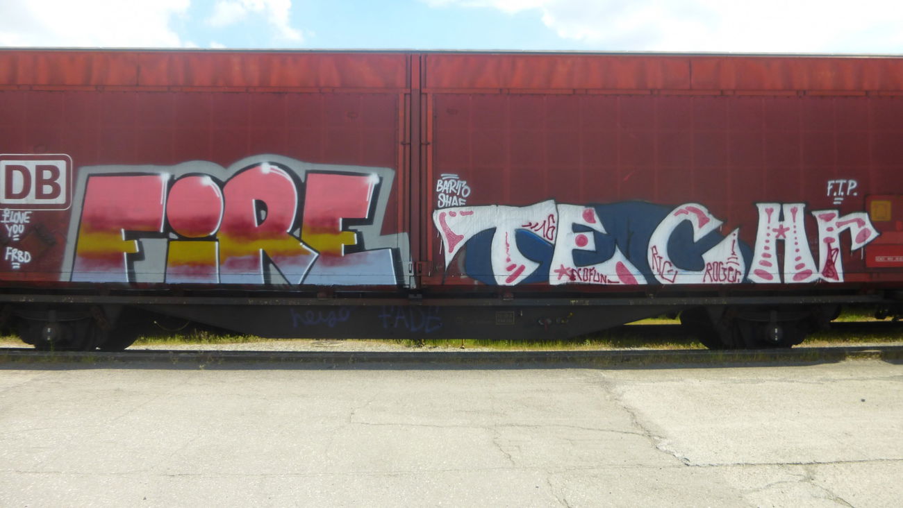 Graffiti Train in Braunschweig - Photo by Candyflip - fire, tech