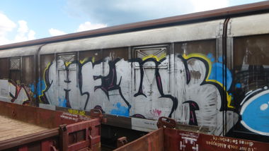 Graffiti Train in Braunschweig - Photo by Candyflip - heuk, braunschweig