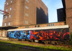Graffiti Train in Magdeburg - Photo by Candyflip - saint, youk, magdeburg (2015)