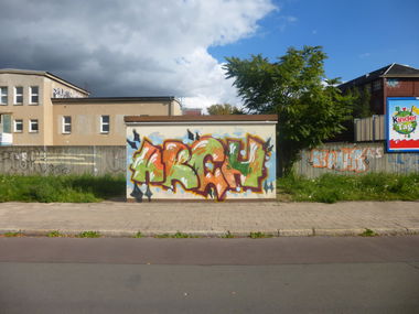 Graffiti Bombing in Magdeburg - Photo by Candyflip - arch, süd