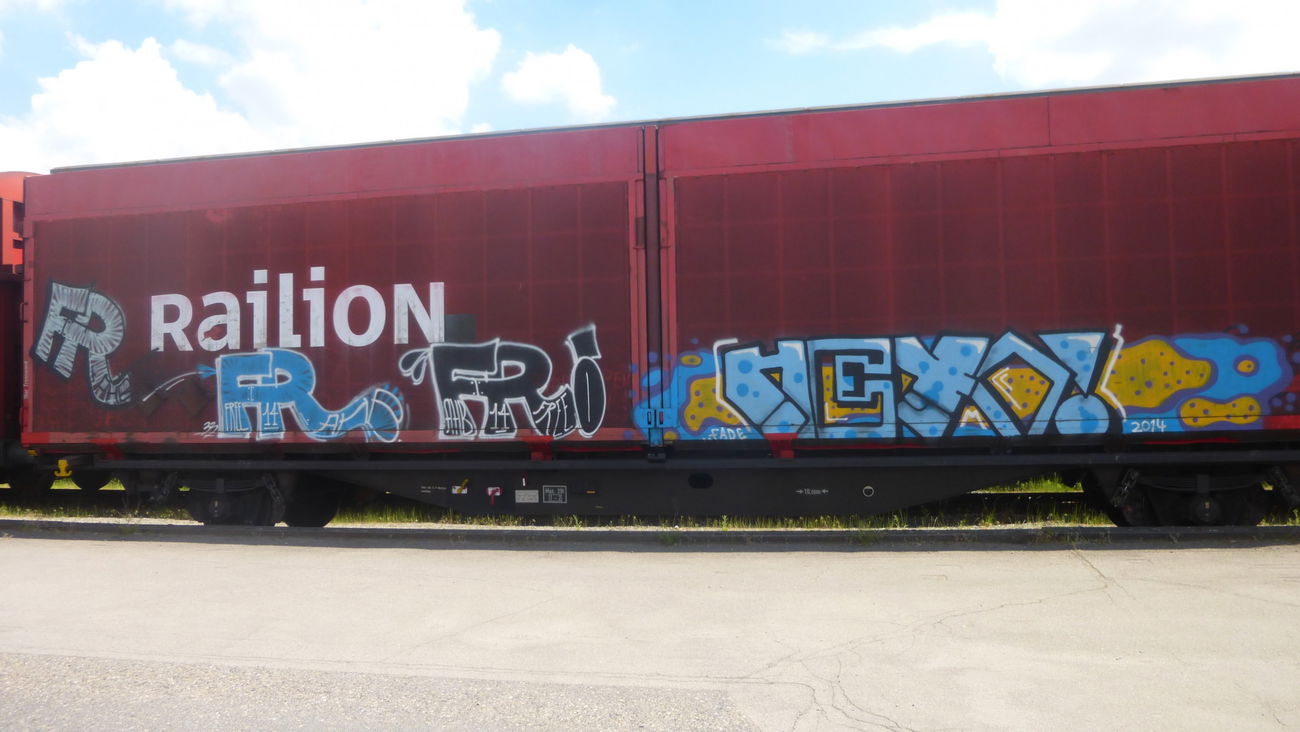 Graffiti Train in Braunschweig - Photo by Candyflip - fri, free, heyo (2014)