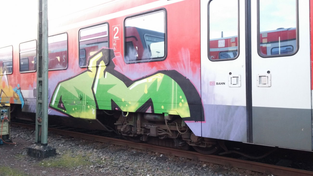 Graffiti Train in Braunschweig - Photo by Candyflip - dm, braunschweig (2015)