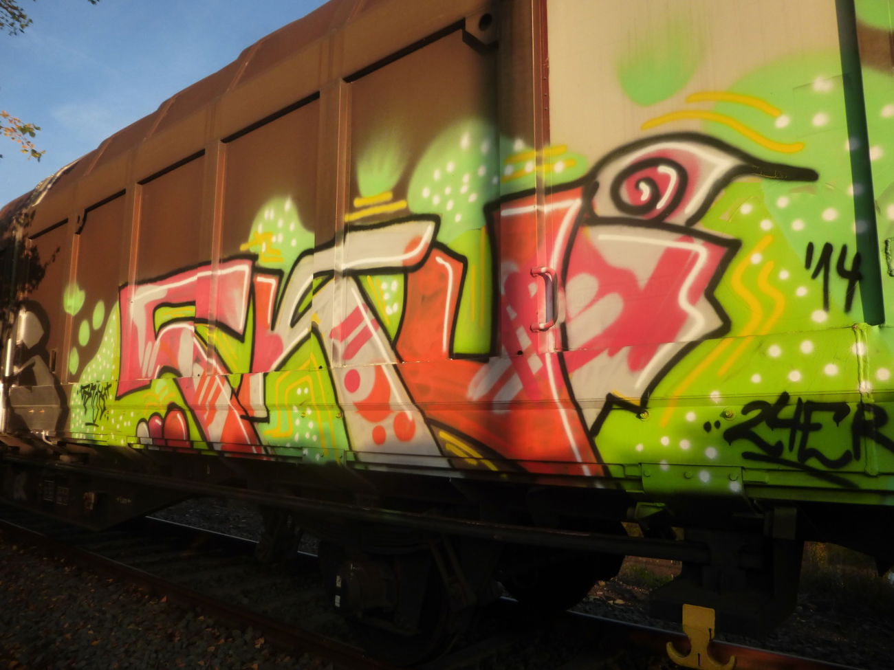 Graffiti Train in Magdeburg - Photo by Candyflip - skui, 24, 24er (2014)
