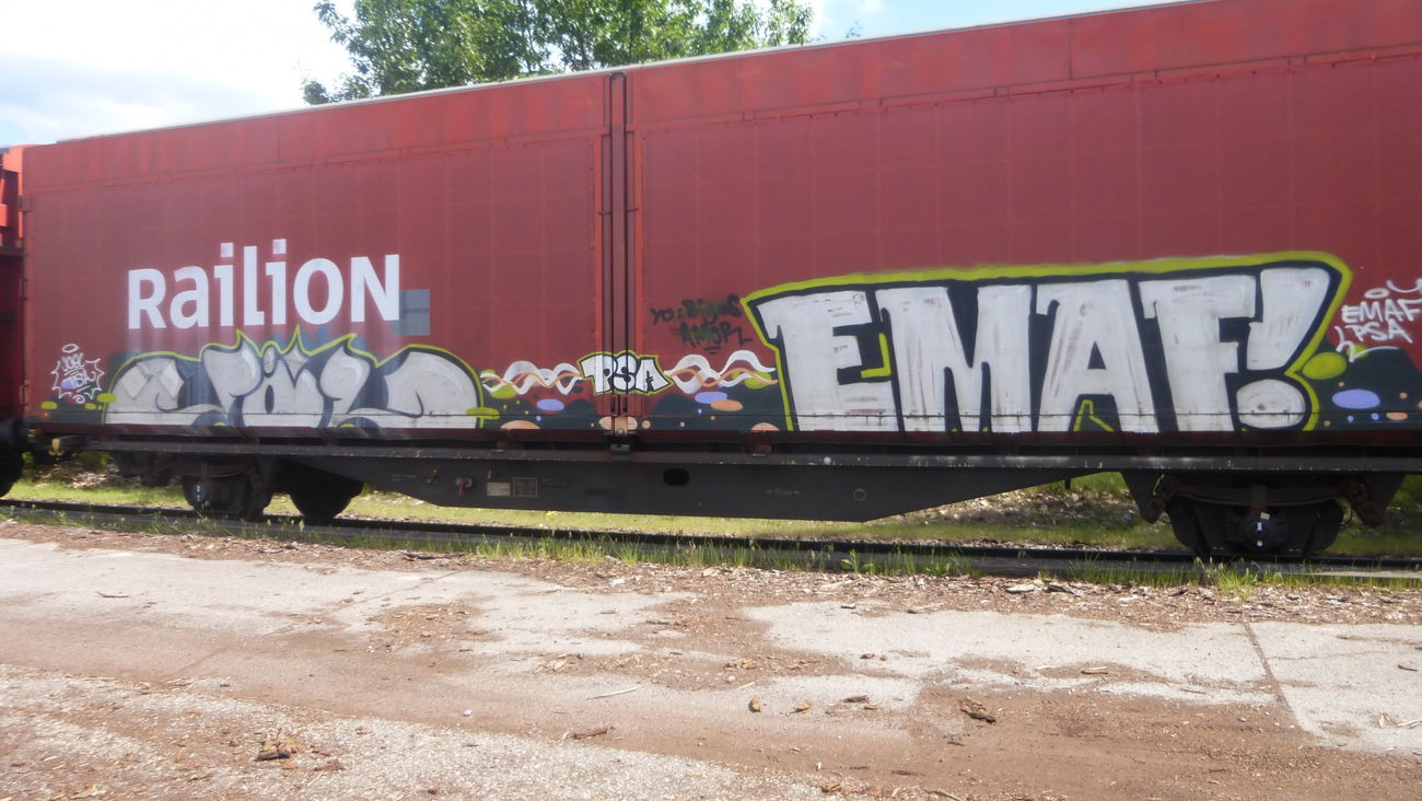 Graffiti Train in Braunschweig - Photo by Candyflip - joel, emaf, psa
