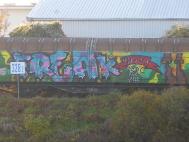 Graffiti Train in Magdeburg - Photo by Candyflip - freak, pm, arf