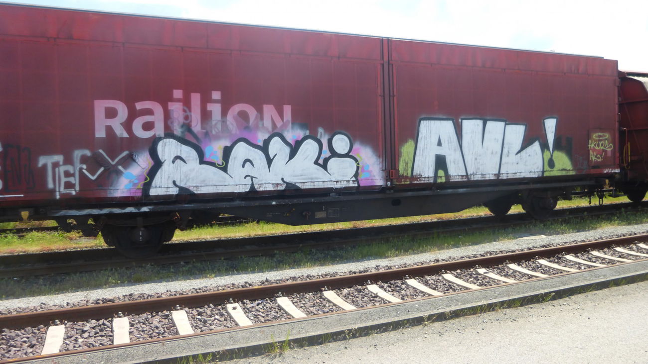 Graffiti Train in Braunschweig - Photo by Candyflip - raki, avl, braunschweig
