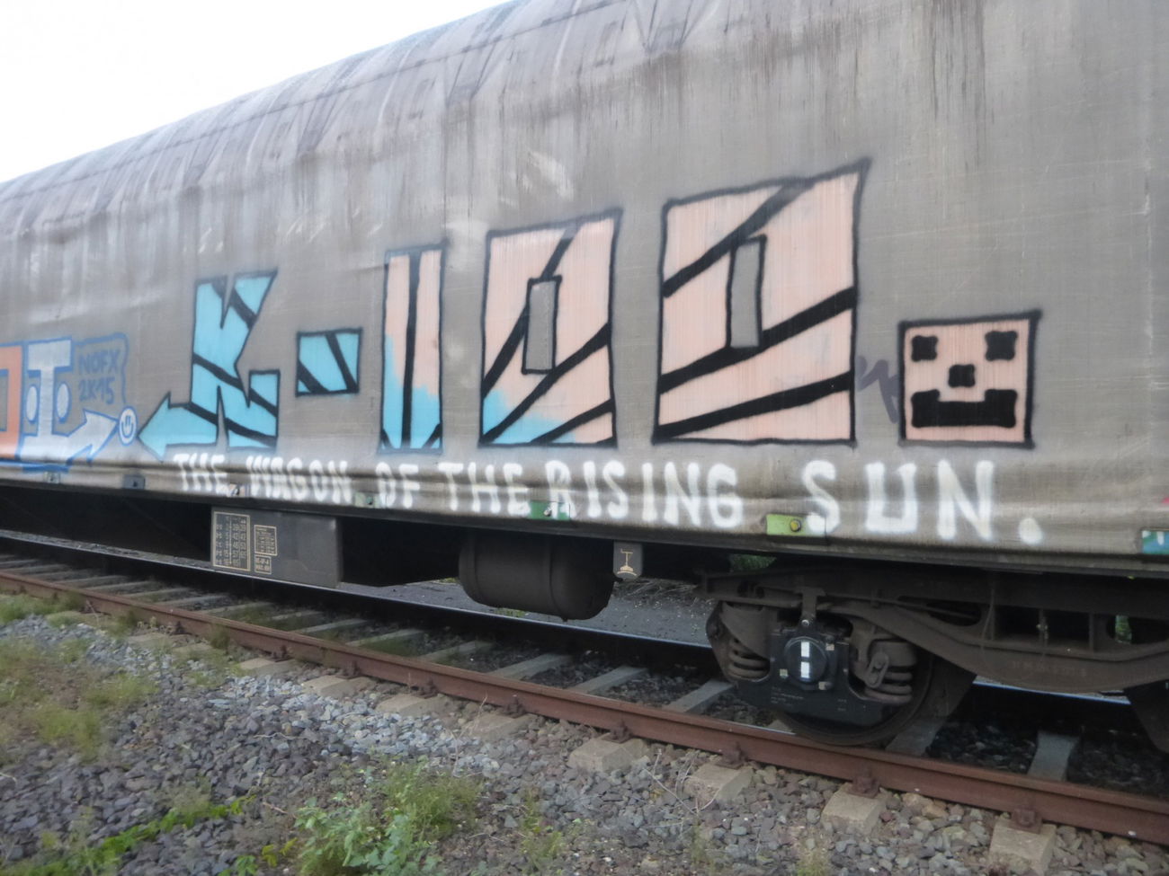 Graffiti Train in Magdeburg - Photo by Candyflip - freight, magdeburg, k100
