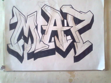 Graffiti Sketch - Photo by Cerz01 - Map, Cerz, DAK (2012)