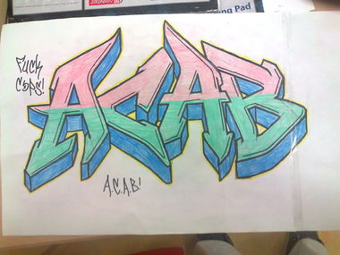 Graffiti Sketch - Photo by Cerz01 - ACAB, Soest, Cerz (2013)