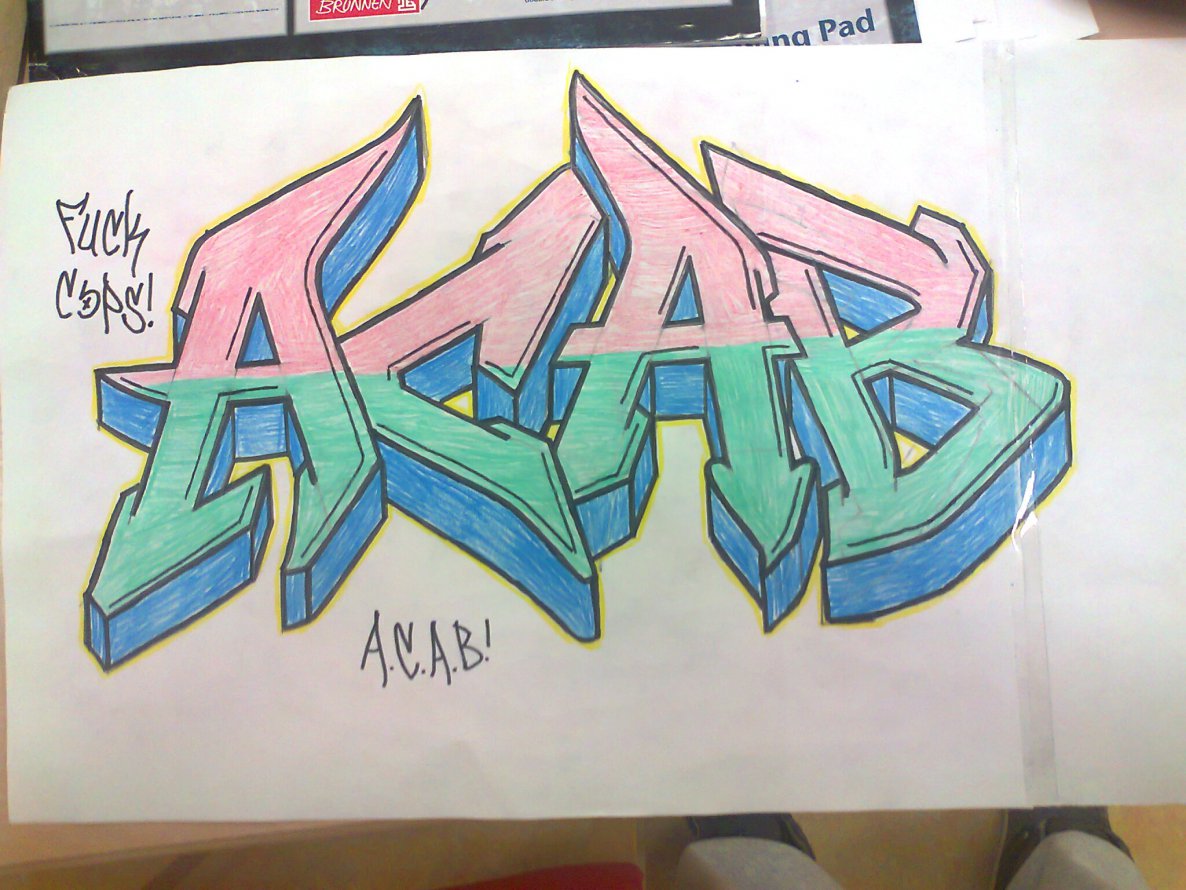 Graffiti Sketch - Photo by Cerz01 - ACAB, Soest, Cerz (2013)