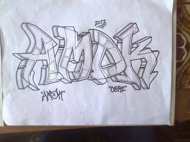 Graffiti Sketch - Photo by Cerz01 - Amok, Cerz, DAK (2012)