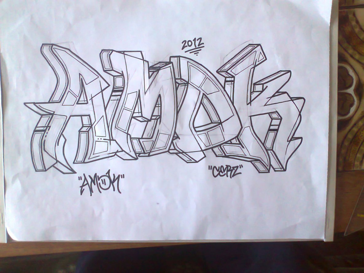 Graffiti Sketch - Photo by Cerz01 - Amok, Cerz, DAK (2012)