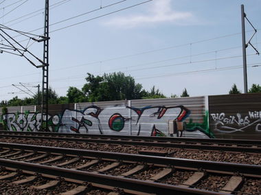 Graffiti Bombing in Germany - Photo by Chabonaut - Esok, Roke, Bsk (2013)