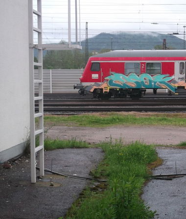Graffiti Train in Germany - Photo by Chabonaut - Esok, Stahler, Bsk (2013)