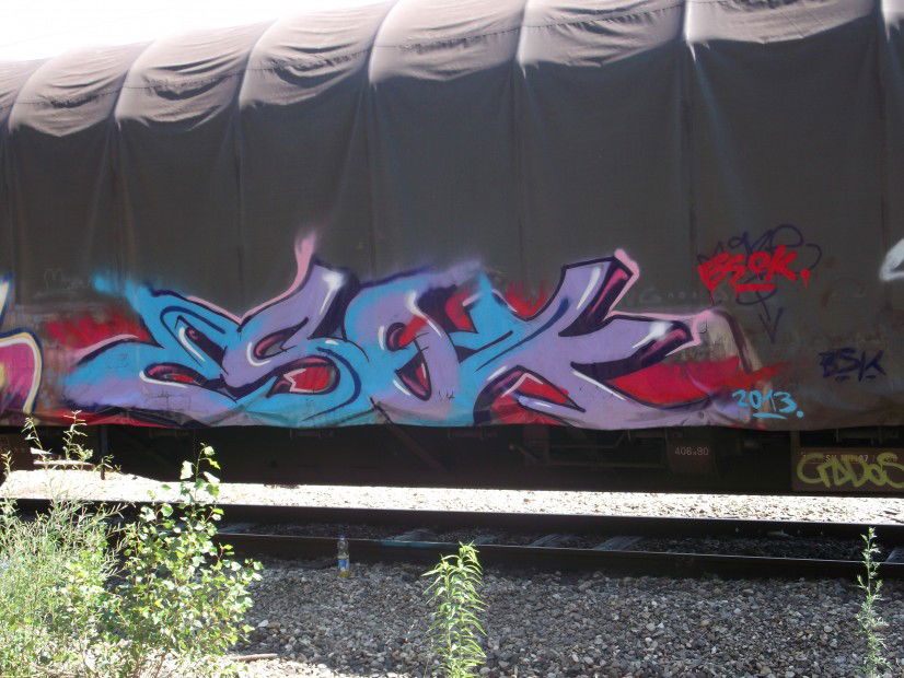 Graffiti Train in France - Photo by Chabonaut - Esok, BSK, Güter (2013)