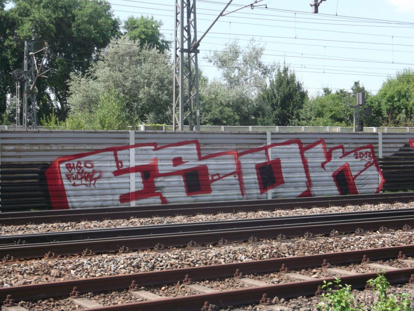 Graffiti Bombing in Germany - Photo by Chabonaut - Esok, Linefucker, Bsk (2013)