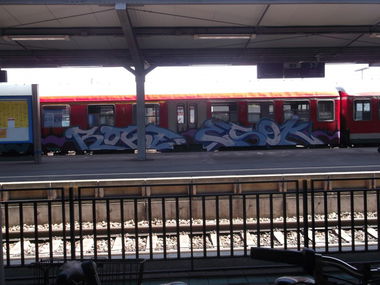 Graffiti Train in Germany - Photo by Chabonaut - Roke, Esok, Bsk (2013)