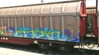 Graffiti Train in Germany - Photo by Chabonaut - Esok, Güter, Freight (2012)