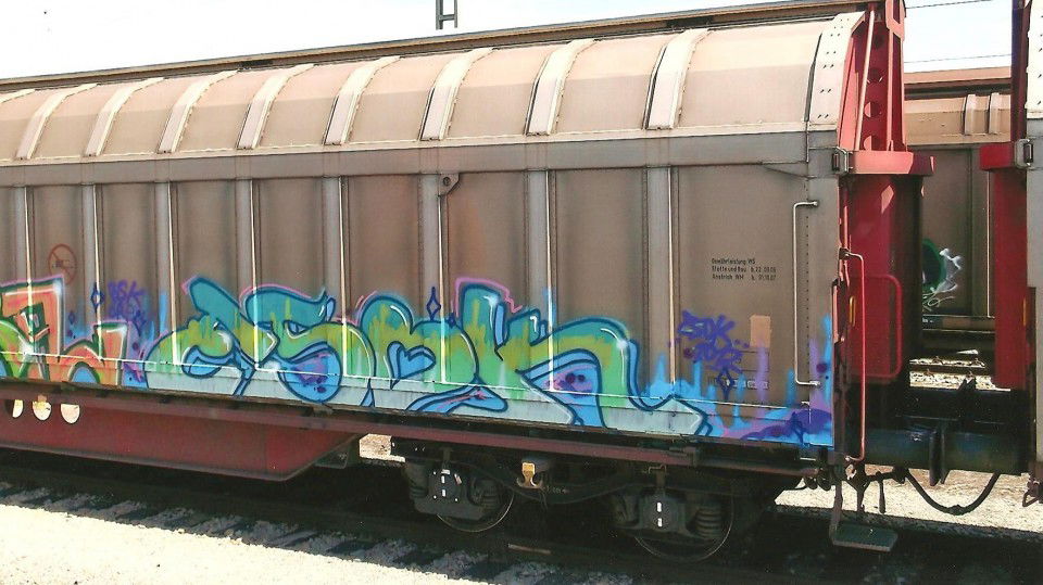 Graffiti Train in Germany - Photo by Chabonaut - Esok, Güter, Freight (2012)