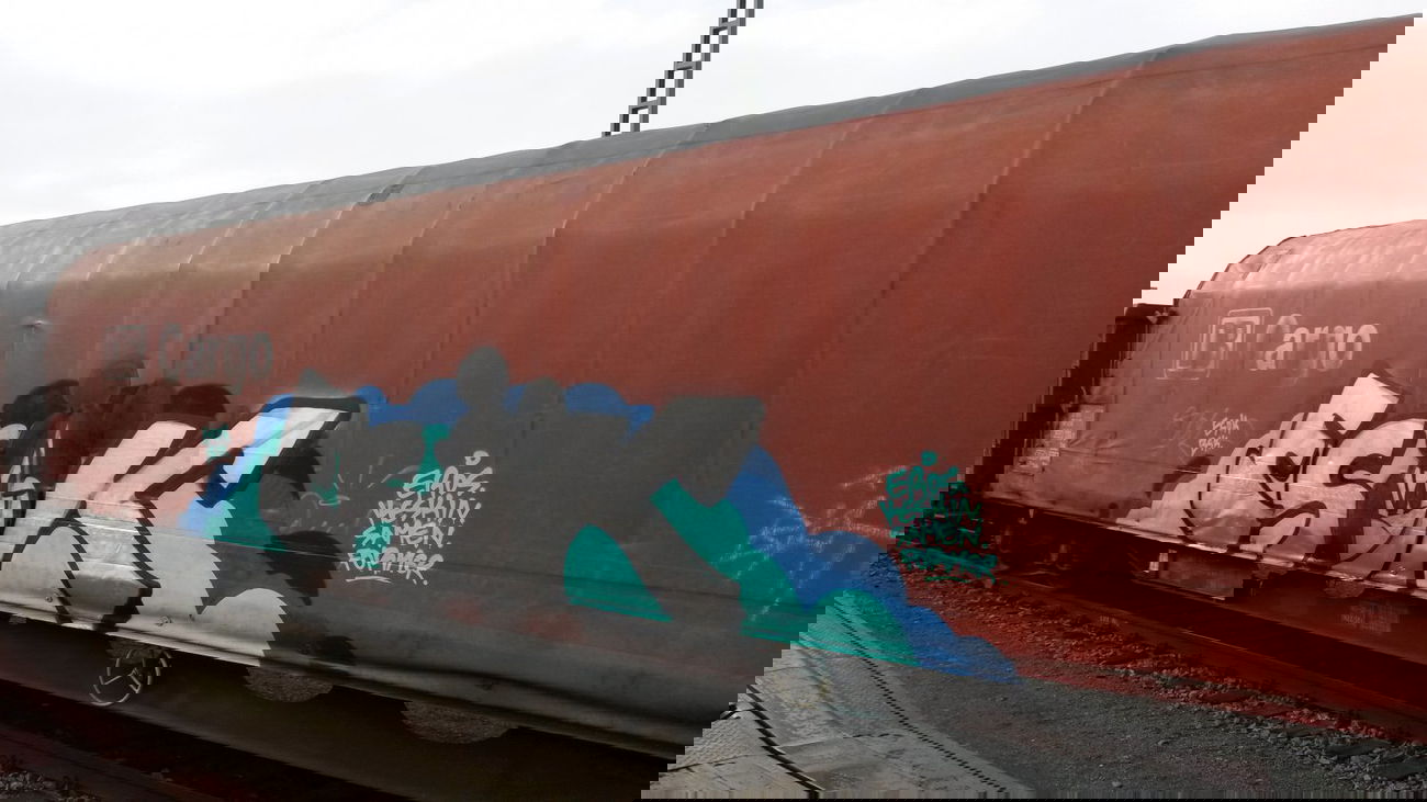 Graffiti Train - Photo by Chabonaut - ESK, fr8 (1993)