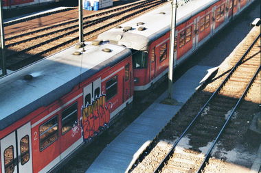 Graffiti Train - Photo by Chabonaut - scoul, stuttgart