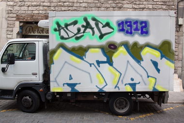 Graffiti Bombing - Photo by CheechAndBong - acab, 1312 (2018)