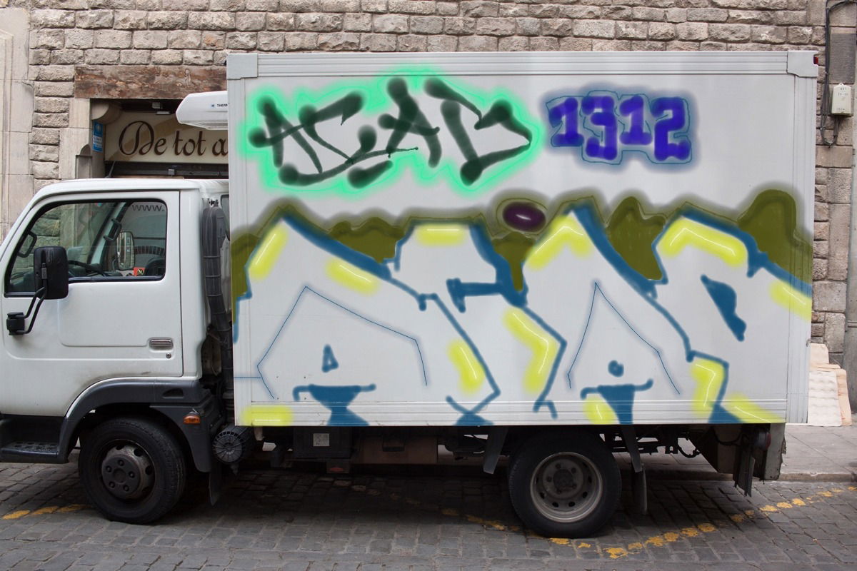 Graffiti Bombing - Photo by CheechAndBong - acab, 1312 (2018)