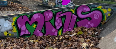 Graffiti Bombing in Farnborough skate park - Photo by Chels23 - Mins (2024)
