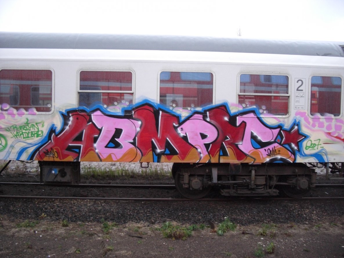 Graffiti Train in Leipzig - Photo by Chicadelic - Abm, Prc, Durak