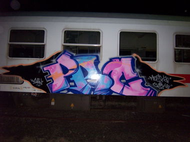 Graffiti Train in Leipzig - Photo by Chicadelic - PRC, MOSK, SHIC