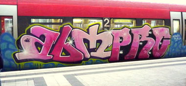 Graffiti Train in Bielefeld - Photo by Chicadelic - ABM, PRC